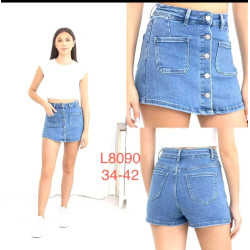 Mini falda pantalón vaquero