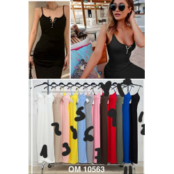 Vestido midi elástico con...