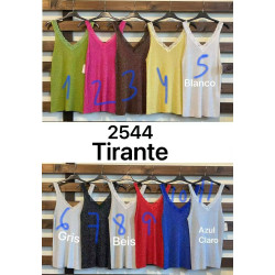 Blusa de brillo de tirantes...