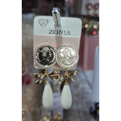 Pendientes de moneda y gota...